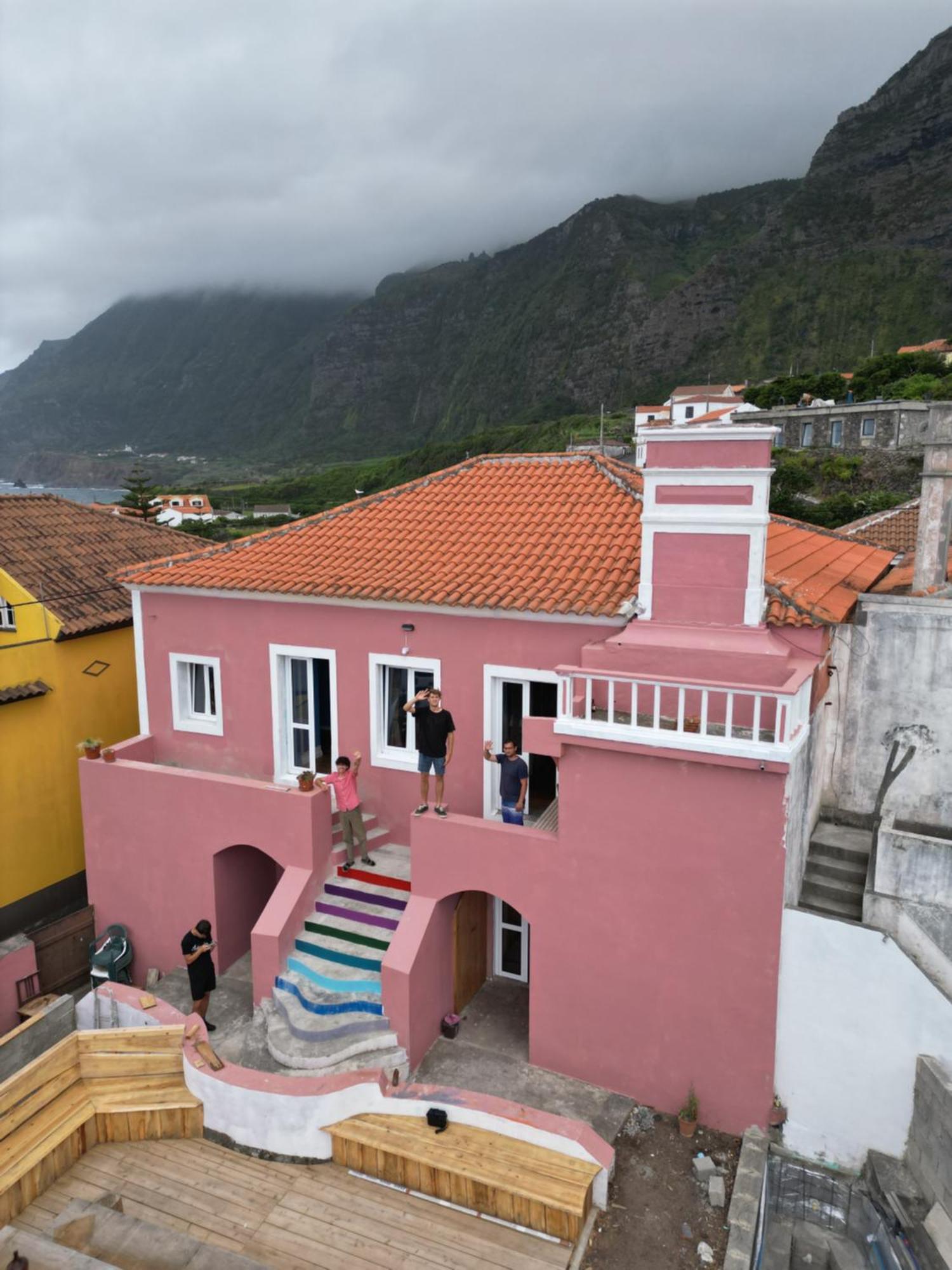 The Pink House Hostel Faja Grande Luaran gambar