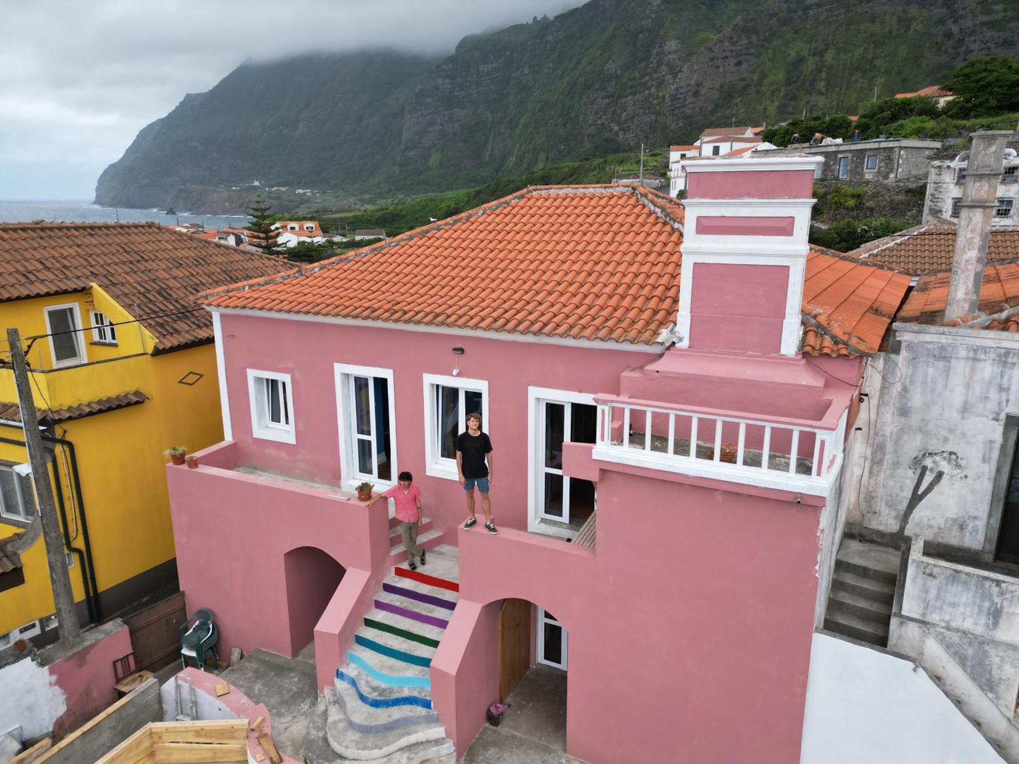 The Pink House Hostel Faja Grande Luaran gambar